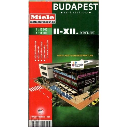 Budapest II.- XII. kerület térkép Topopress 1:13 000   1:11 000  II.kerület térkép  2018