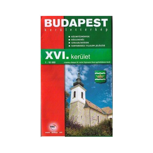 Budapest XVI. kerület térkép Topopress 1:10 000 