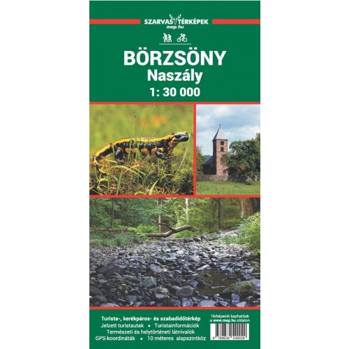 Fóliás Börzsöny térkép, Naszály, Börzsöny turista térkép 1:30 000 Szarvas kiadó 