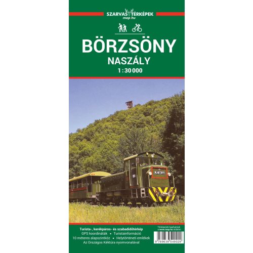 Börzsöny turista térkép, Naszály, Börzsöny hegység turista térkép, Börzsöny térkép, Ipoly  1:30 000 - Szarvas kiadó 2025.