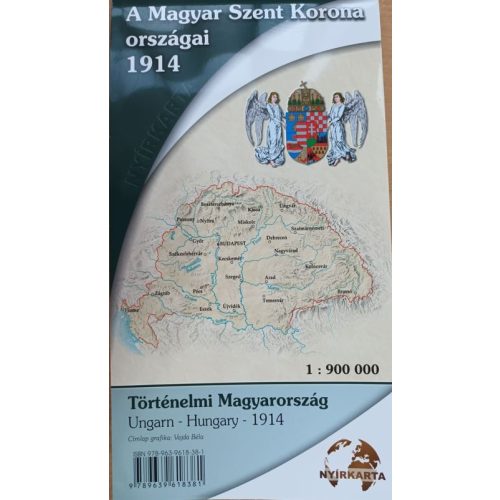 A magyar Szent Korona országai térkép, Történelmi Magyarország térkép 1914 Nyírkarta