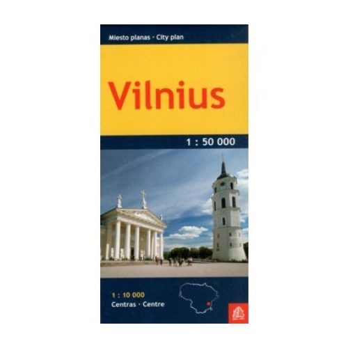 Vilnius térkép Miesto planas 1:50 000 