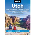   Utah útikönyv Moon, angol With Zion, Bryce Canyon, Arches, Capitol Reef & Canyonlands National Parks : Strategic Itineraries, Year-Round Recreation, Avoid the Crowds 2024.