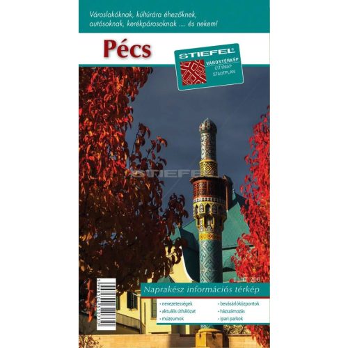 Pécs térkép Stiefel, Pécs várostérkép 1:20 000