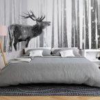   Öntapadó fotótapéta - Deer in the Snow (Black and White) 294x210