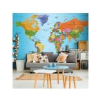   Öntapadó fotótapéta - World Map: Colourful Geography 245x175