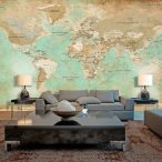   XXL Fotótapéta térkép - Turquoise World Map II Világtérkép 500x280