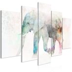 Kép - Painted Elephant (5 Parts) Wide 100x50