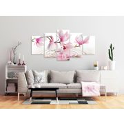 Vászonkép - Magnolias over Water (5 Parts) Wide Pink 200x100