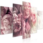 Vászonkép - Vintage Peonies (5 Parts) Wide 200x100