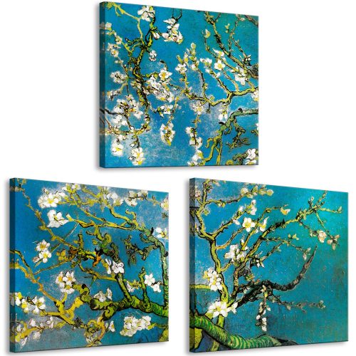 Vászonkép - Blooming Almond (3 Parts) 120x40