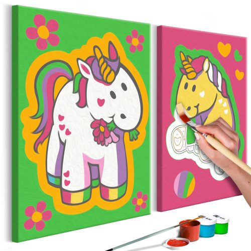 Kifestő - Unicorns (Green & Pink) 33x23