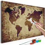 Kifestő - World Map (Brown Colours) 60x40