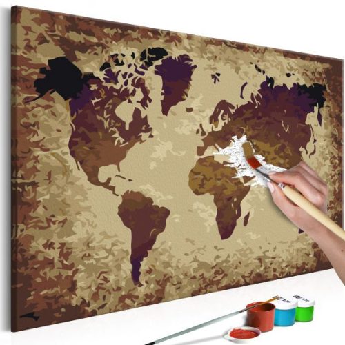 Kifestő - World Map (Brown Colours) 60x40
