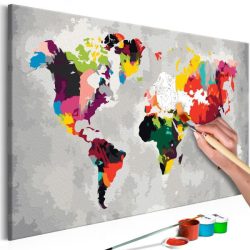   Kifestő Világtérkép, falitérkép - World Map (Bright Colours) 60x40