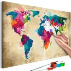 Kifestő - World Map (Colourful) 60x40
