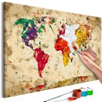 Kifestő - World Map (Colour Splashes) 60x40