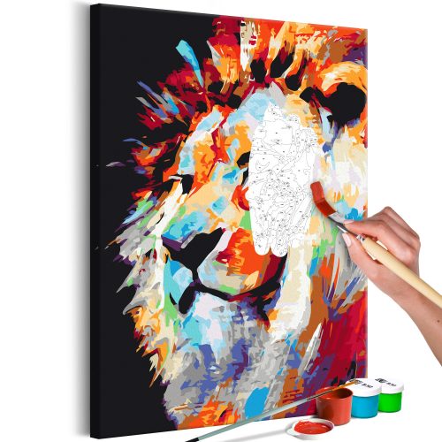 Kifestő - Portrait of a Colourful Lion 40x60