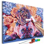 Kifestő - Floral Pug 60x40