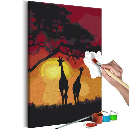 Kifestő - Giraffes and Sunset 40x60