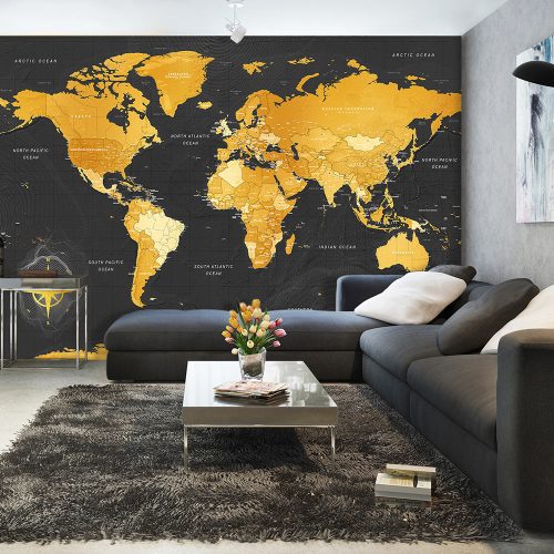 Fotótapéta - Map: Golden World 100x70
