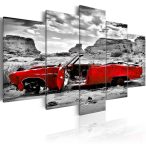Kép - Red retro autó Colorado Desert - 5 db 100x50