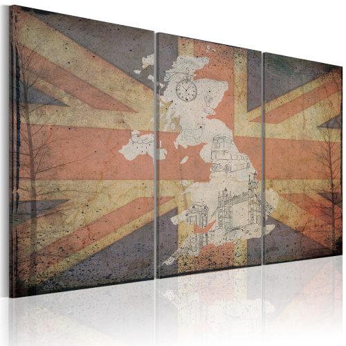 Kép - Térkép: Nagy-Britannia - triptych