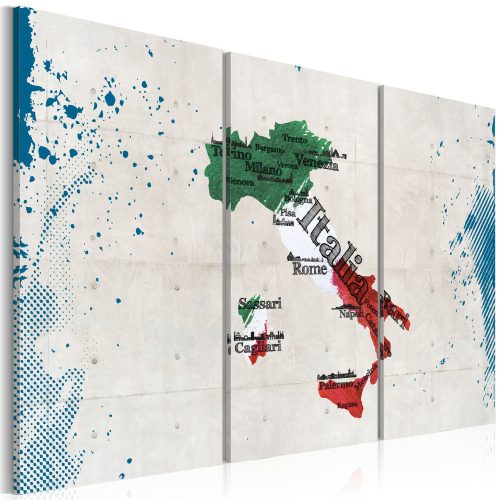 Kép - Térkép Olaszország - triptych