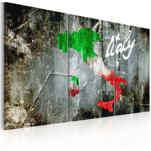 Kép - Művészi térkép Olaszország - triptych