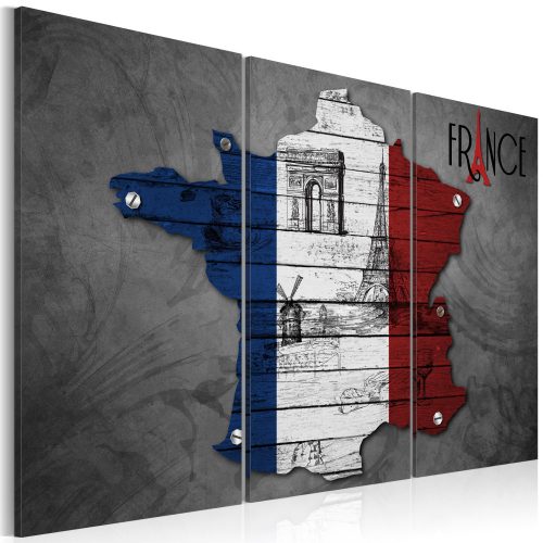 Kép - Szimbólumok Franciaország - triptych