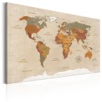 Kép - World Map: Beige Chic