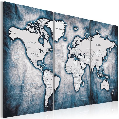 Kép - World Map: Ink Triptych