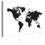 Kép - World Map: Black & White Elegance