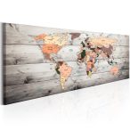   Kép - falitérkép - World Maps: Wooden Travels Világtérkép 150x50