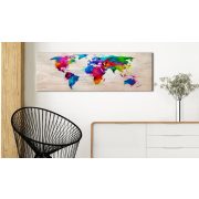Kép - falitérkép - World Map: Finesse of Colours Világtérkép 150x50