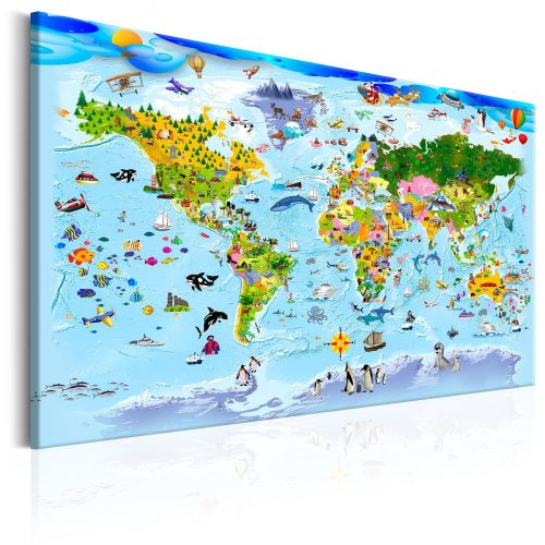 Kép - Children's Map: Colourful Travels 60x40