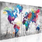 Kép - World Map: Spilt Paint