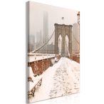 Kép - Brooklyn Bridge in Sepia (1 Part) Vertical 40x60