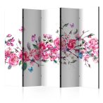   Paraván - Flowers and Butterflies II [Room Dividers] - 5 részes 225x172