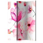Paraván - Pink Flowers [Room Dividers]-3 részes 135x172