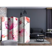 Paraván - Pink Flowers II [Room Dividers] - 5 részes 225x172