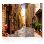 Paraván - Colourful Street in Tuscany II [Room Dividers]