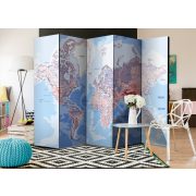 Paraván térkép - Room divider – World map Világtérkép  225x172