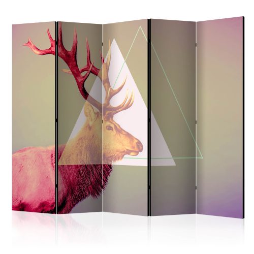 Paraván - deer (graphic pattern) II [Room Dividers] - 5 részes 225x172