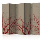   Paraván - Red-hot branches II [Room Dividers] - 5 részes 225x172