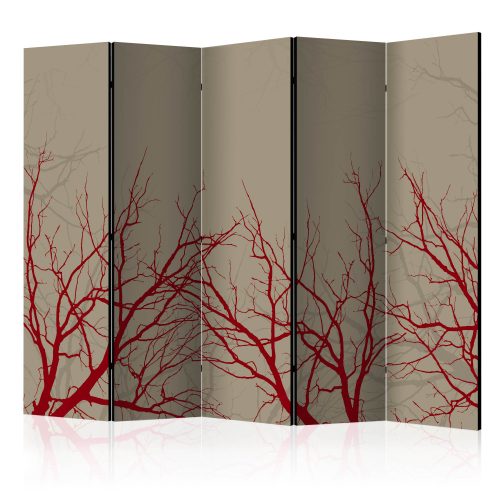 Paraván - Red-hot branches II [Room Dividers] - 5 részes 225x172