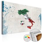 Kép parafán - Italy [Cork Map] 120x80