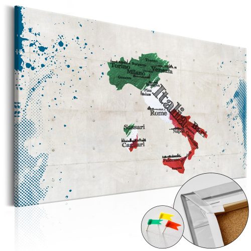 Kép parafán - Italy [Cork Map] 60x40