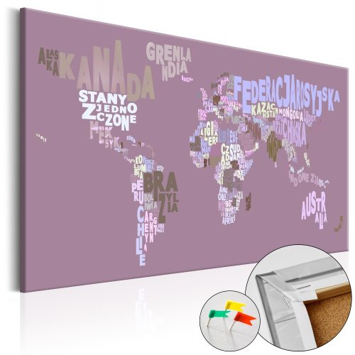 Kép parafán - Fairytale World (PL) [Cork Map]  Parafa világtérkép - vászonkép 90x60