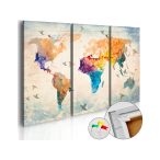 Kép parafán - Free as a bird [Cork Map] 120x80